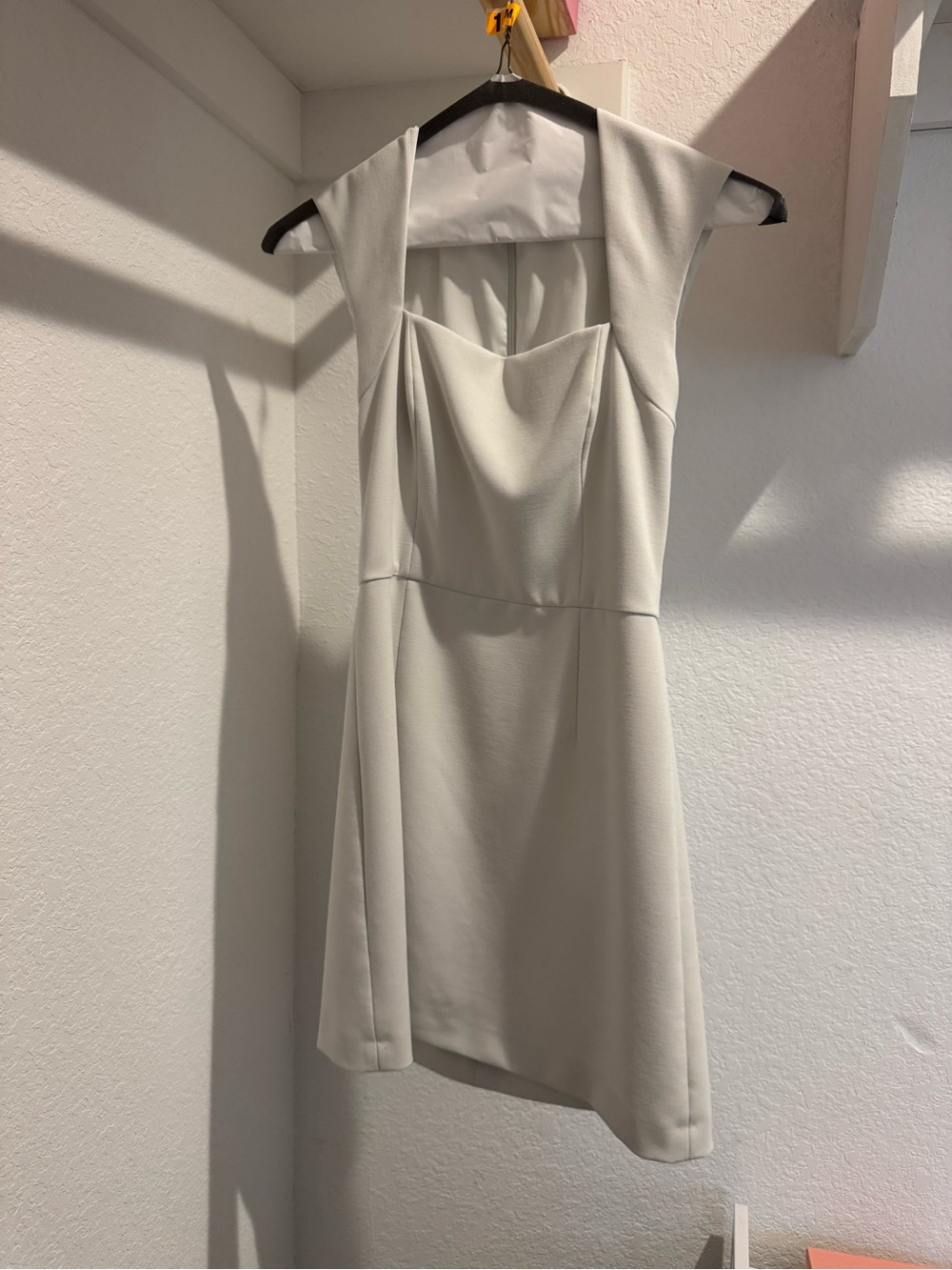 French Connection Cream Cap-Sleeve Mini Dress